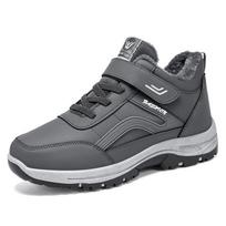 Cotton Shoes, Oversized Fleece and Thickened Cotton Boots, Walking Shoes, Outdoor Snow Boots, Velcro Men's Boots 41