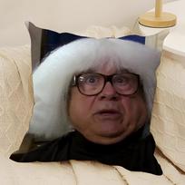 Memas Juokingas D-Danny D-Devito Pagalvės užvalkalas Natūralūs lininiai Dvipusė spauda Sofos Namų dekoras Pagalvės užvalkalas Peach skin 30*30(CM)-1Pcs gray