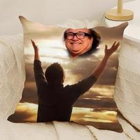 Memas Juokingas D-Danny D-Devito Pagalvės užvalkalas Natūralūs lininiai Dvipusė spauda Sofos Namų dekoras Pagalvės užvalkalas Peach skin 40*40(CM)-1Pcs