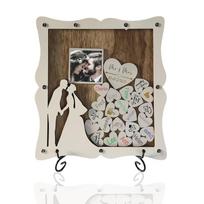 Wedding Cross Photo Frame Display: Wooden Craft Gift for Birthdays