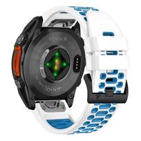 Kvėpuojantis sportinis silikoninis dirželis, skirtas Garmin Fenix E 8 47mm 51mm 7 7X, apyrankė, skirta Garmin Enduro 3 QuickFit 26mm 22mm laikrodžio dirželis QuickFit 22mm gray