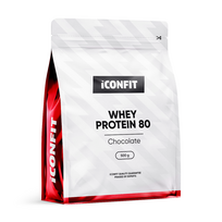 ICONFIT Whey 80, išrūgų baltymų koncentratas, šokolado skonio, 500g