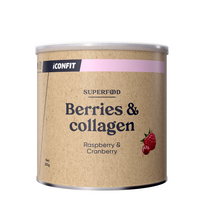 ICONFIT, kolageno supermaistas, aviečių ir spanguolių skonio, 250 g