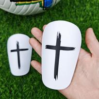 Unisex Anti-Collision Black Football Shin Guards - Insert Type
