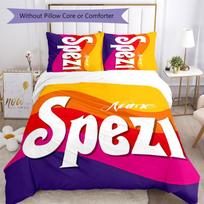 3pcs Custom Name Spezi logo Bedding Set Duvet Cover Closure Includes 1 Duvet Cover & 2 Pillowcases for All Seasons Bedroom Decor 135cmx200cm