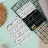 1 Set Beginner Letter Piano Sticker 88/61/54/49 Keys With Removable Colored Note Labels Piano Keyboard Stickers black