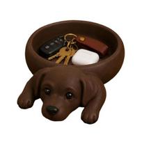 Modern Desk Organizer for Office 3D Printed Labrador Dog Storage Tray, Cute Puppy Key Holder Decor, Creative Home Decor Ornament Shaped Catchall Bowl ruda
