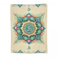 Mandala Yoga Flower Bohemia Meditation Nature Blanket Throw Blanket Throw Blankets for Couch Bedding Throws Bedspread Quilt 75x90cm beige