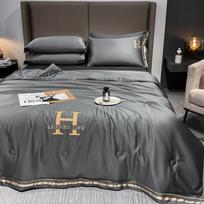 Nauja „Nordic Ins“ skalbta vasarinė vėsi antklodė, oro kondicionieriumi dengta viengulė ledo šilko dviguba plona antklodė, prabangi patalynė Two pillowcases