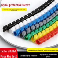 Spiralinis apsauginis movas aukšto slėgio hidraulinio alyvos žarnos ir laidų apsaugai 30mm ID, Black [per meter]