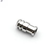 5Pcs/Lot Stainless Steel Buckle Titanium Steel Pagoda Leather Rope Bracelet Magnet Clasp DIY Jewelry Making hole 6mm sidabras