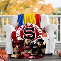 AC Sparta Praha Flannel Blanket Soft All-Season Throw, Design for Camping, Car Travel, Hiking Sofa, Bed, Office Perfect Gift for Parties 100cmx150cm