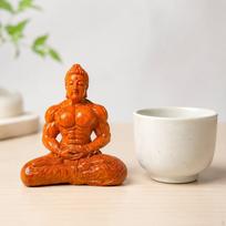 Buddha Statue Figurine Miniature Sculpture Desktop Office Ornament Handcrafted Inspirational Figure rožinis miškas