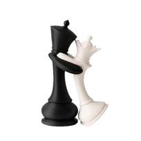 Black White Chess Statue Sculpture Couple Gifts King and Queen Statue  Home Decoration