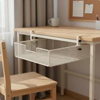 Desk Desktop Organization Zone Saving Clampon Under Drawer NoToolsNeeded Installation Slideout White M gray