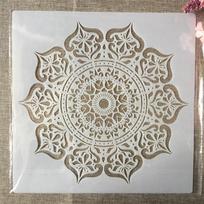 30*30cm Mandala geometrija Taiji DIY Sluoksniavimo trafaretai Sienų Tapyba Iškarpų albumas Spalvinimas Reljefinis albumas Dekoratyvinis Šablonas migdolas