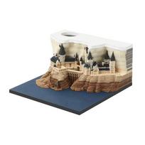 3D Memo Pad Art Fantasy Castle Shaped Desk Calendar Sticky Notes Card Craft Character Silhouette DIY Gift with Light Calendar beige