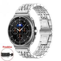 For Samsung Galaxy Watch 8 40/44mm 8 Classic 46mm Metal Bracelet for Galaxy Watch Ultra 2024/2025 47mm Stainless Steel Band Wristband Galaxy Watch Ultra 47mm sidabras