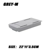 Creative Hidden Drawer Storage Box Under Desk No Drill Adhesive Mount Organizer for Stationery Office Supplies gray