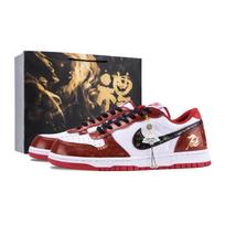 Nike Big Dark Cloud Golden Dash Low top Skateboard Shoes Men's White Red 355152-150(Team836-) 44 black