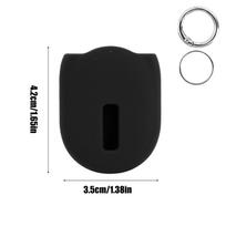 For Xiaomi Tag Silicone Protective Case Anti-Lost Tracker Cover with Metal Keyring Scratch Drop Protection Soft Shell Sleeve For Xiaomi Tag black
