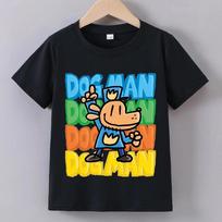 Šuo Žmogus Anime Marškinėliai Vaikams Berniukams Animacinis Vasariniai Trumpomis Rankovėmis T-shirt Šuo Žmogus Viršutiniai Drabužiai Y2k Mažyliams Mergaitėms Marškinėliai Vaikų Drabužiai 120 blue