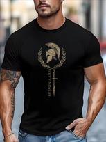 Spartan Warrior Bold And Fearless Motivation Style Unisexs T Shirt Unisex Cotton Tee Oversize Summer Streetwear Loose Short Sleeve 3XL brown