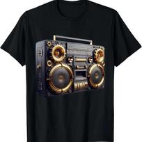 Ghetto Blaster Gold 80's 90's Old School Rap Hip Hop T-Shirt XXXXXL