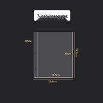 Korean Style Heart-Shaped Frosted A5 Binder Album - 3-Inch Instax Photo Book, Girly Star-Chasing Photo Storage gray