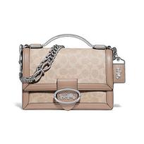 Coach Riley 22 Monogram Leather Tote Crossbody Shoulder Bag Small Women bags Light-Sand-Brown 73937-LHPVT Basic Set (Bag+Dust Bag) beige