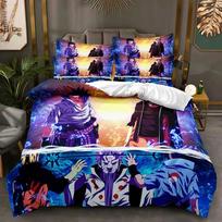 Naruto Uzumaki rašto patalynės komplektas Anime spausdinama poliesterio užvalkalų komplektas 3 dalių Vaikams Suaugusiems Dvigulė Twin King EU Twin 135x200cm
