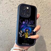 Anime Hot C-Coraline Phone Case For IPhone 17 Pro Max 16 15 14 Pro Max IPhone 13 Pro Max 11 Plus Silicone Cover iPhone 15 Pro Max