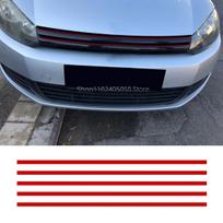 5 vnt. automobilio priekinės grotelių atspindinčios lipdukų juostelės VW Golf 6 7 Tiguan Polo GTI automobiliui, išorės stiliaus apdailos lipdukas