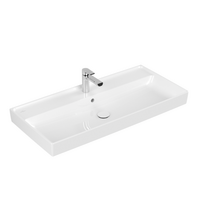 Praustuvas Villeroy & Boch Collaro 100x47 cm, su skyle ir perpylimu, C+ danga (White Alpin)