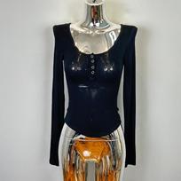 Korea Dongdaemun Sexy Skin-Friendly Tight T-Shirt: Comfortable, Big Bust, Small Waist, Slightly See-Through. One Size