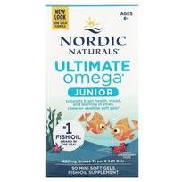 Ultimate Omega Junior, Ages 6+, Strawberry Flavor, 90 Mini Softgels (340Mg/Softgel)