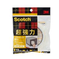 3M Scotch Super Stipri Juosta Plastikui ir 19mm x Dvipusė PVC, 4m, SPL-19 black