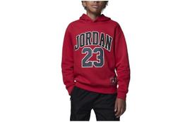 Jordan Sweatshirt Alphanumeric Hooded Casual Fleece Lined Long Sleeved Sweatshirt FV3203-687 XL red
