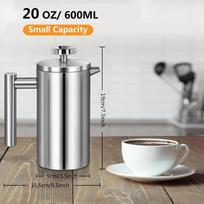 350 ml/600 ml kavos virimo puodas Prancūziškas presas Nerūdijančio plieno dvigubos sienelės izoliuotas kavos virimo puodas