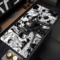 Mouse Pad Anime Carpe Large PC Gamer Computer Mausepad Varmilo Keyboard Gaming J-jujutsu Kaisen Toji Fushiguro Extended Desk Mat 30cmx60cm(11.8x23.6inch) gray