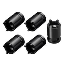 Angle Grinder Socket Tool Accessories 24mm Angle Tool Lock Nut Key Set, 4 Lug Steel Repair Tool, 5-Piece Kit for Nut Service, Part Changes, and 1