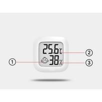 Itin kompaktiškas elektroninis LCD higrometras / termometras