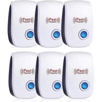 Ultrasonic Repellent, Ultrasonic Mouse Pack Of 6, Ultrasonic Mouse And Rat Effective Against Mice, Rats, Flies, Mosquitoes, Pests, Spiders, Cockroache