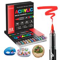 168/120/72/48/36/24/12 Colors Direct Liquid Acrylic Marker Pens Students Use Art Professional Drawing Drawing Coloring red