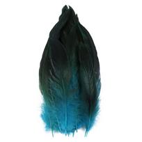 Natural Cock Feathers 5-7inch Colorful Pheasant Feather for Crafts Jewelry Making Accessory Party Clothing Decoration 100pcs mėlyna