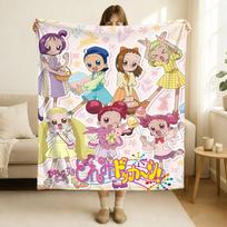 Anime Magiškoji DoReMi Antklodė Minkšta ir Odai Draugiška Sofai Lovai Poilsiui Lovaties užvalkalas Visų Sezonų Antklodė 75x90cm beige