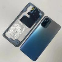 For Redmi Note 10S Full Housing Case Middle Frame  Battery Back Cover Rear  With Camera Lens  Sim Tray Blue With Sim Tray black