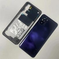 For Redmi Note 10S Full Housing Case Middle Frame  Battery Back Cover Rear  With Camera Lens  Sim Tray Purple With Sim Tray