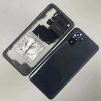 For Redmi Note 10S Full Housing Case Middle Frame  Battery Back Cover Rear  With Camera Lens  Sim Tray Black With Sim Tray black