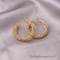 Crushed Silver Copper Circle Ear Cuffs - Luxurious, High-End Versatile Earrings & Jewelry Accessories gray